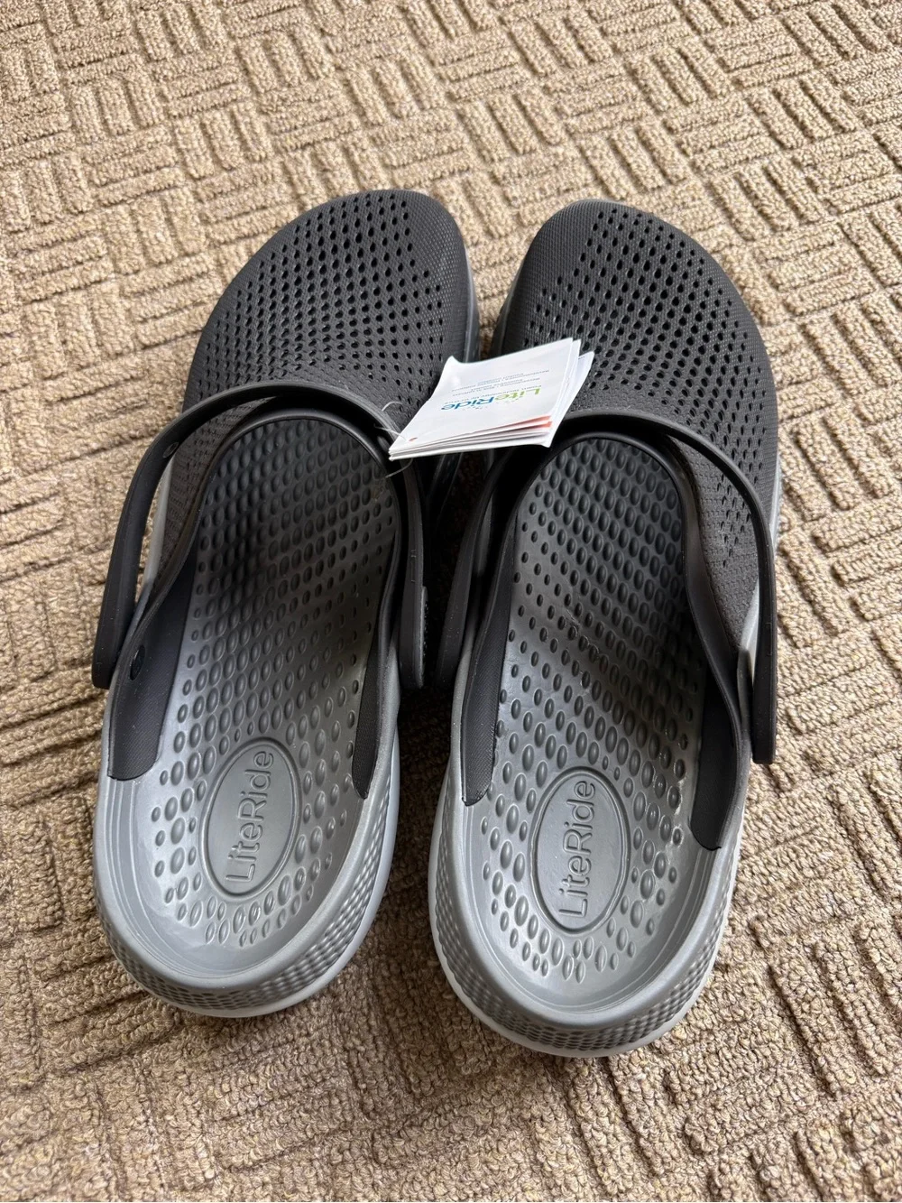 CROCS Men's Black Ventilated Foam Clog with Adjustable Heel Strap